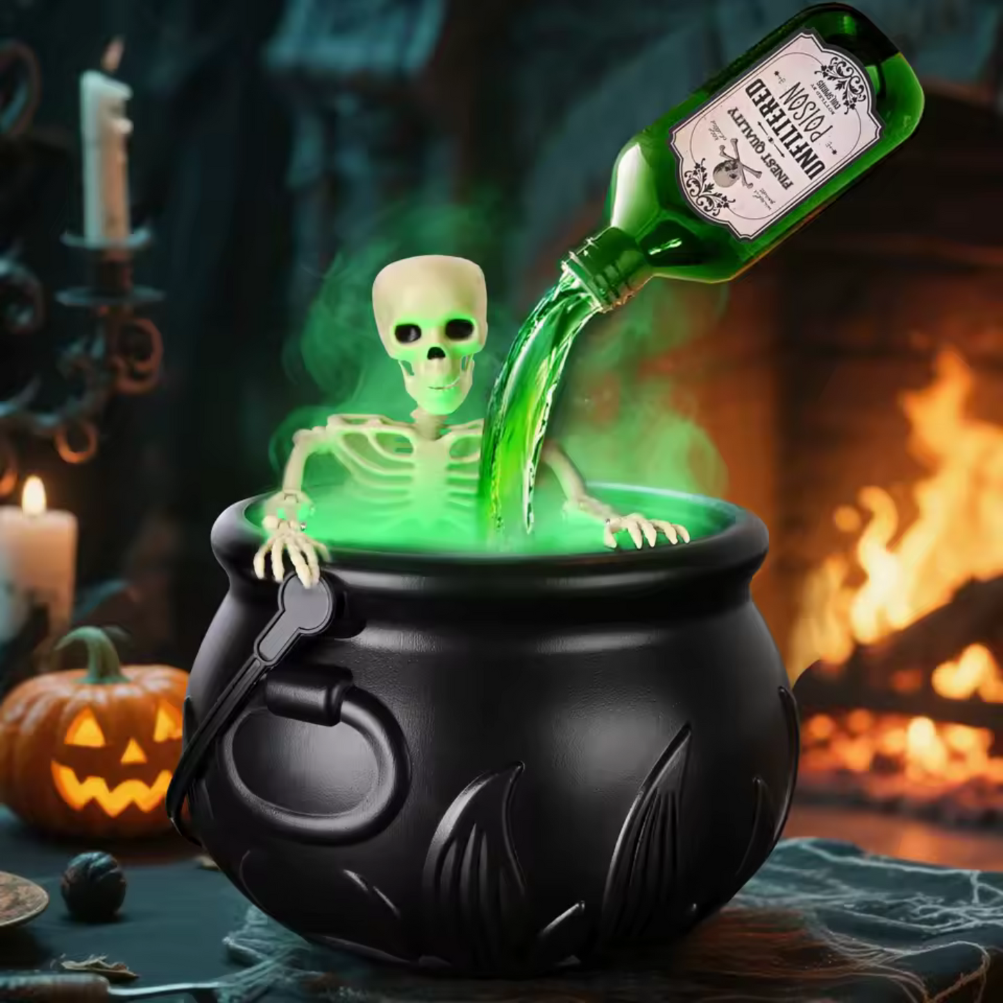 Caldero Mágico Halloween con Luz LED y Niebla™